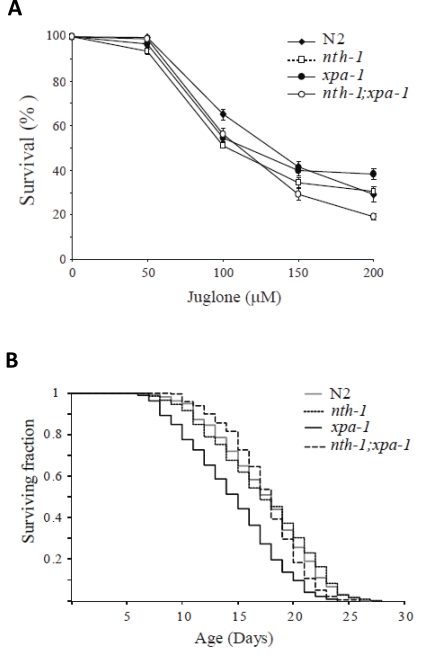 Compensatory responses specific for endogenous stressors