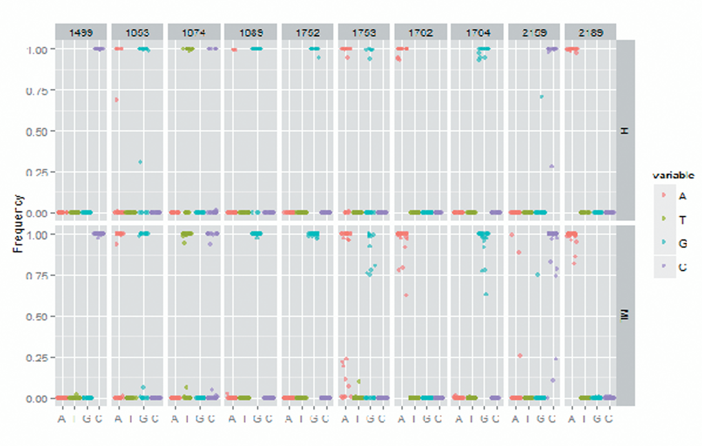 The X gene mutation rate in high MBL2 group and medium/low MBL2 group.