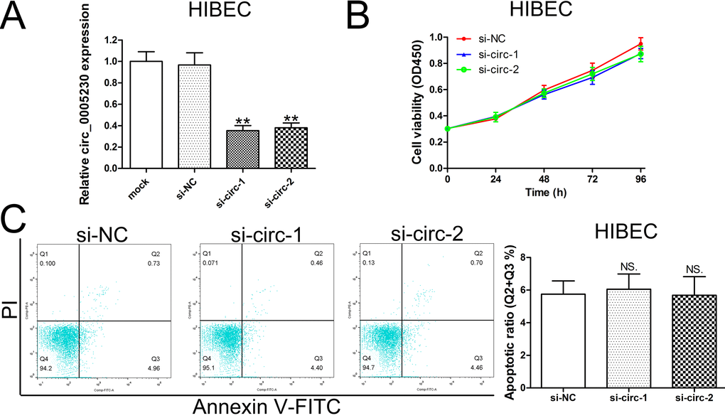 Decreased expression of circ