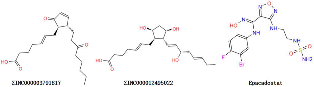 The structures of ABZI and novel compounds selected from virtual screening by chemdraw.