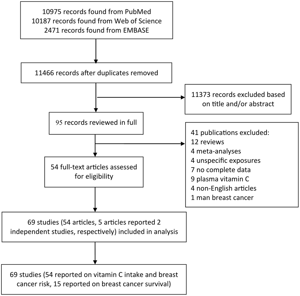 The precise process of identification and inclusion of studies.