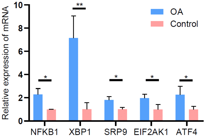 Validation of differentially expressed lncRNAs by qRT-PCR.