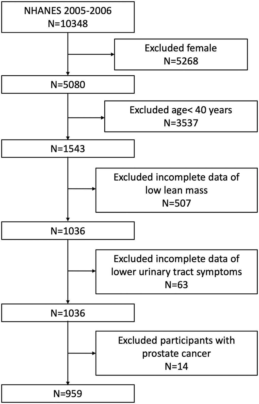 Flowchart of the sample selection from NHANES 2005–2006.