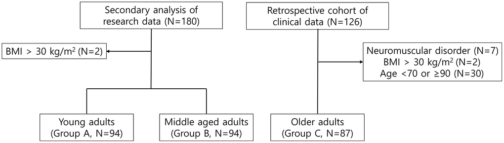 Flowchart of the subjects.